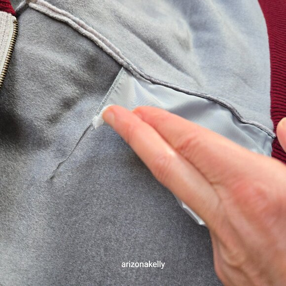 NWOT J. Crew 100% Wool Colorblock Varsity Bomber Jacket Size Small - Picture 9 of 11